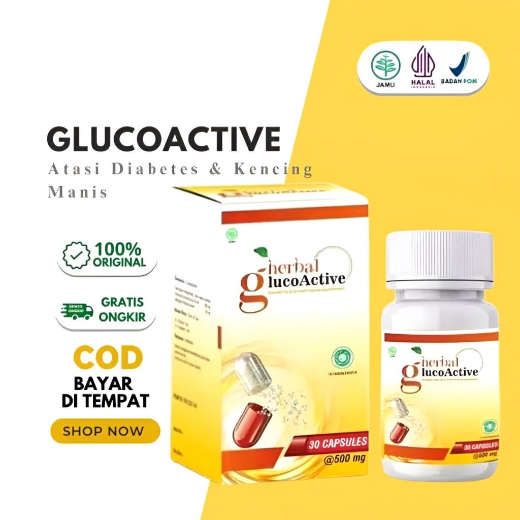 GLUCOACTIVE 100% ASLI ORIGINAL OBATDIABETES HERBAL AMPUH