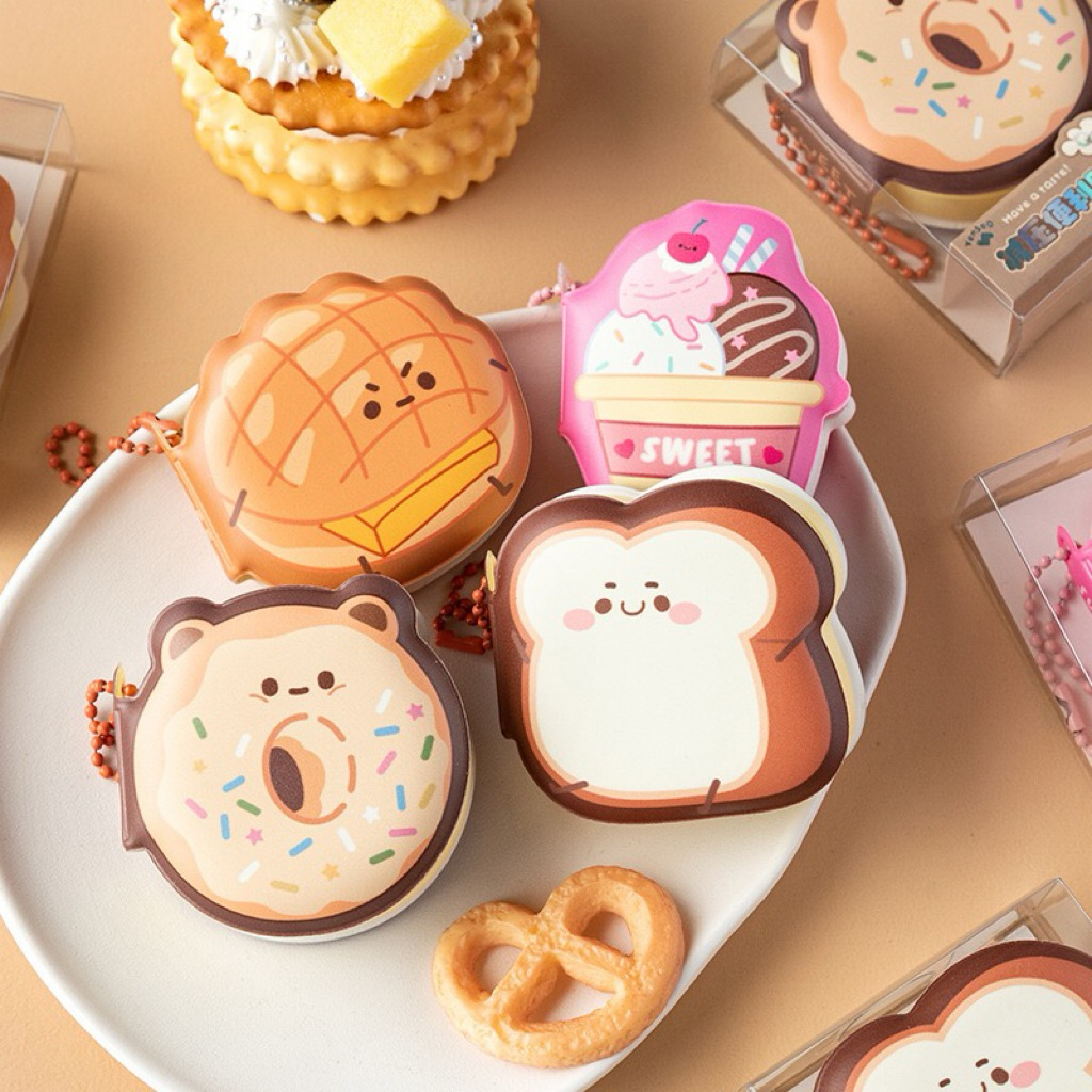 Squishy Mini Memo Keychain | Mini Memo Pad | Gantungan Buku Catatan | Keychain Memo Pad | Sticky Not