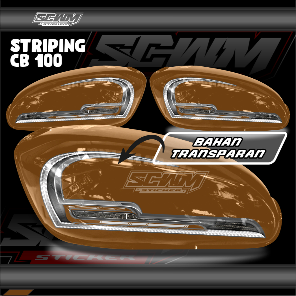 STRIPING CB100 UV TRANSPARAN, STRIPING CB 100 HEREX, STRIPING HONDA CB, STRIPING CB TERLARIS