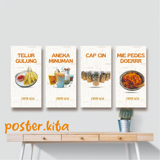 Hiasan dinding menu makanan poster makanan uk 15x30 cm poster menu jajanan poster makanan menu makan