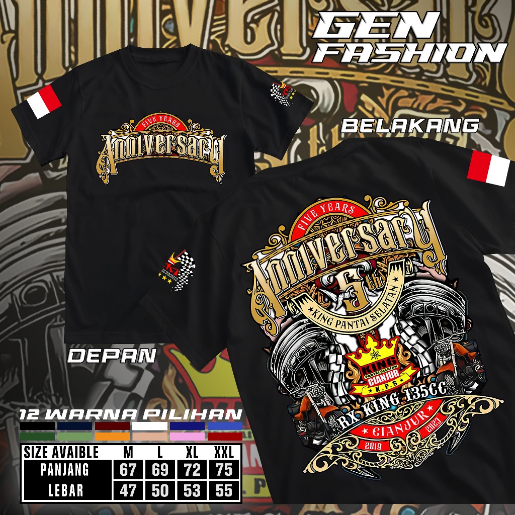 Kaos RX-King Jamnas Anniversary 4 - Kaos Rx-King Cianjur Selatan - Pria Dan Wanita