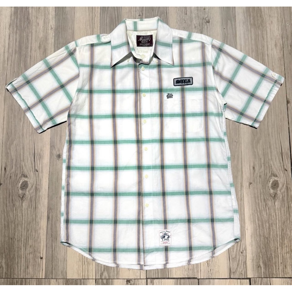 Kemeja Y2k Mecca USA plaid White Original