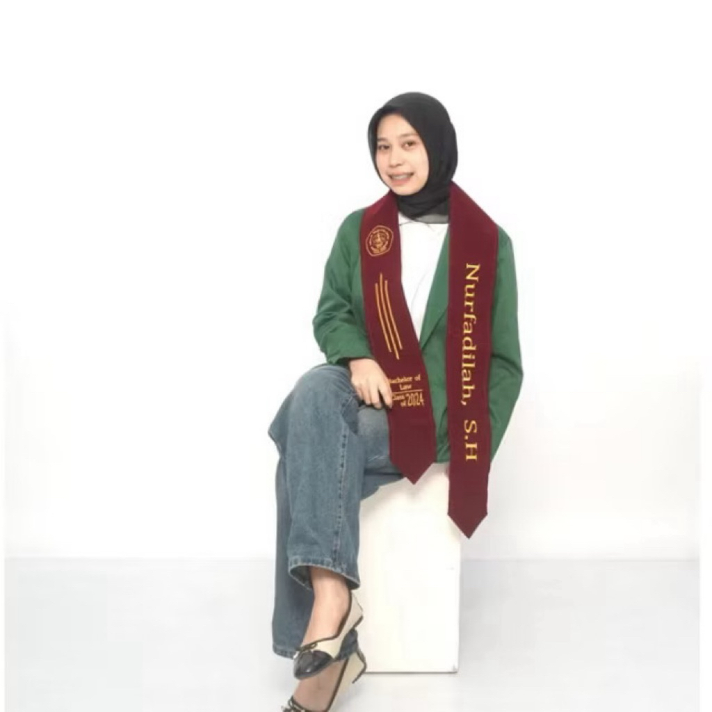1 HARI JADI - SELEMPANG BORDIR SASH (2 LAPIS) - SELEMPANG  - SELEMPANG WISUDA