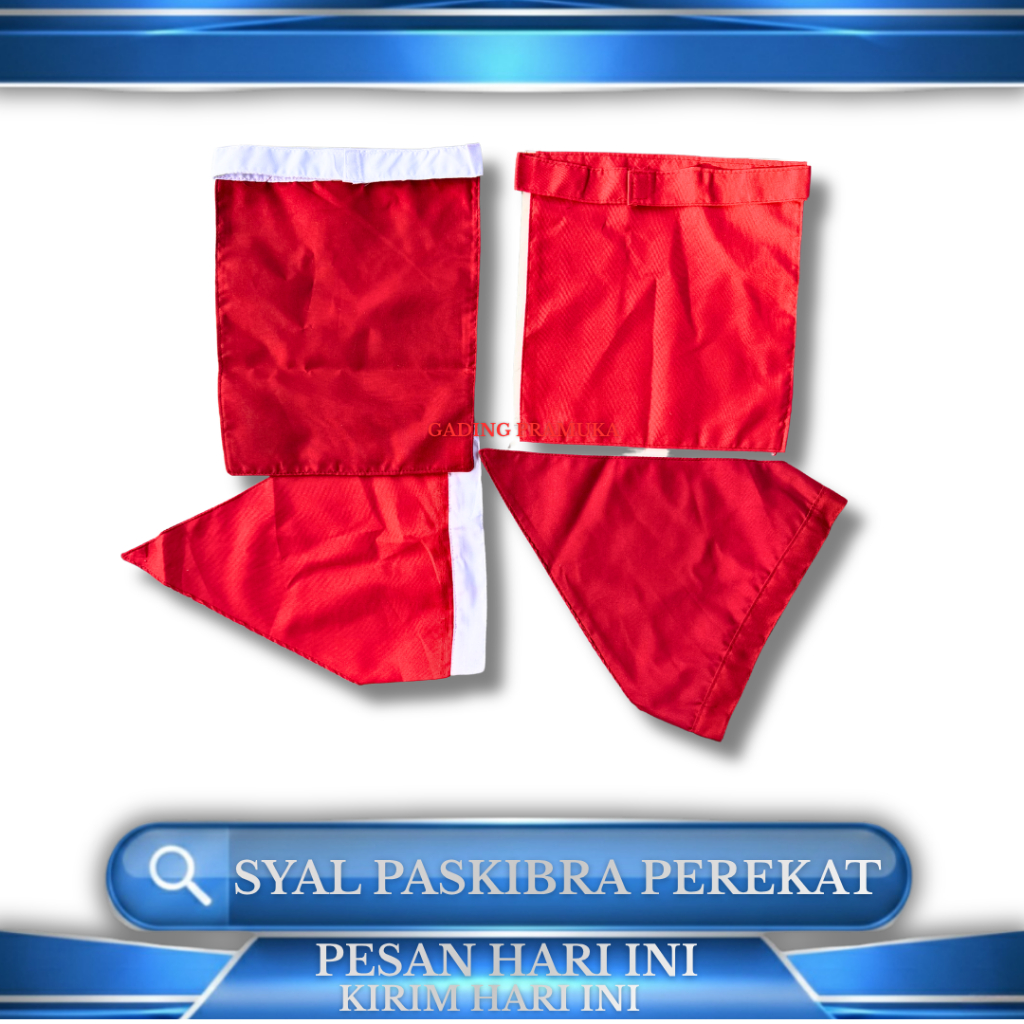 Syal paskibra merah putih / syal paskibra merah full { langsung pakai }