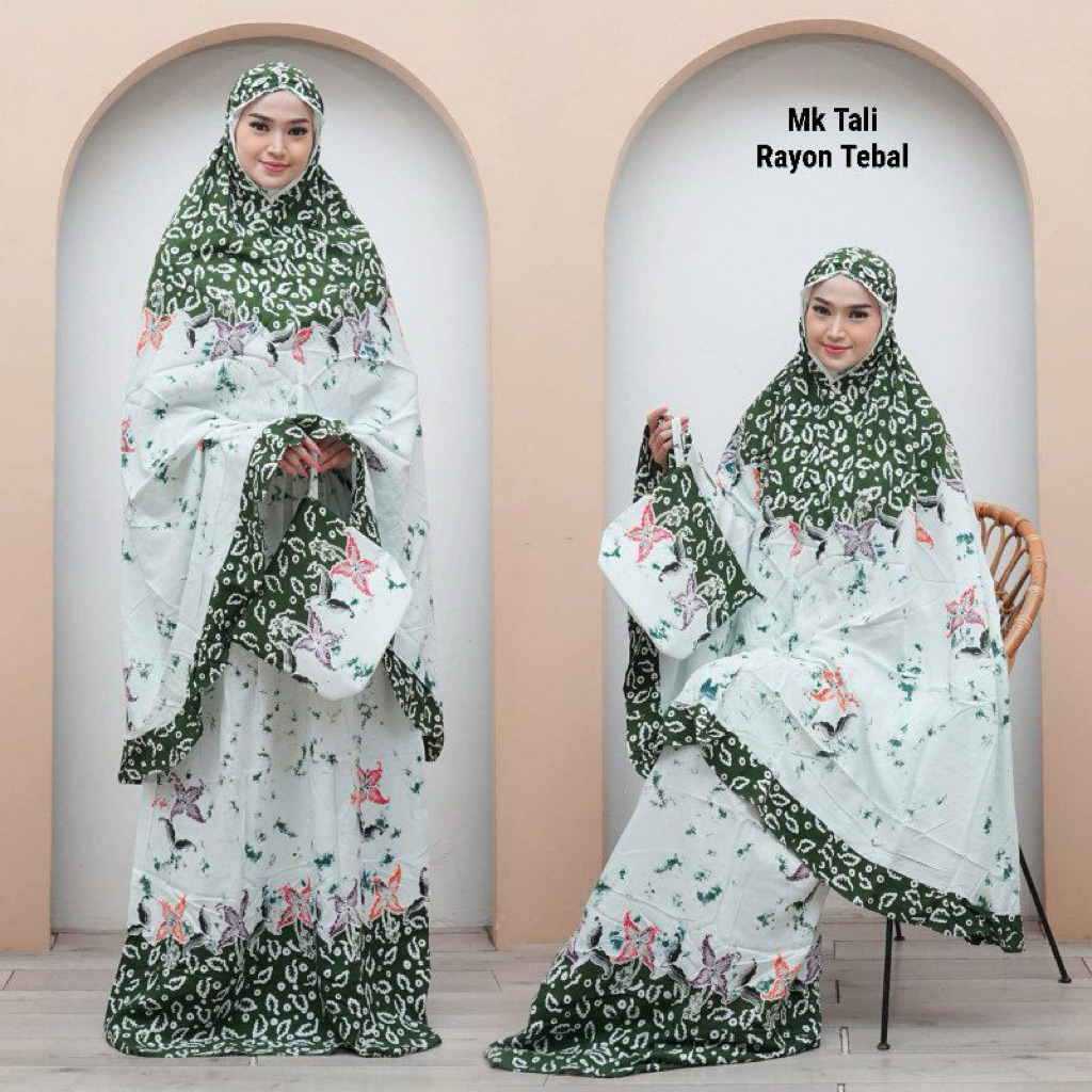 (COD)MUKENA RAYON JUMBO BATIK CAP ENCIM/BATIK PEKALONGAN