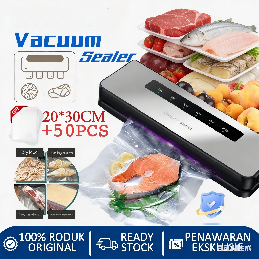 Vacuum Sealer Makanan Portable Vacum Sealer Otomatis Basah Dan Kering Vacuum Sealer Komersial