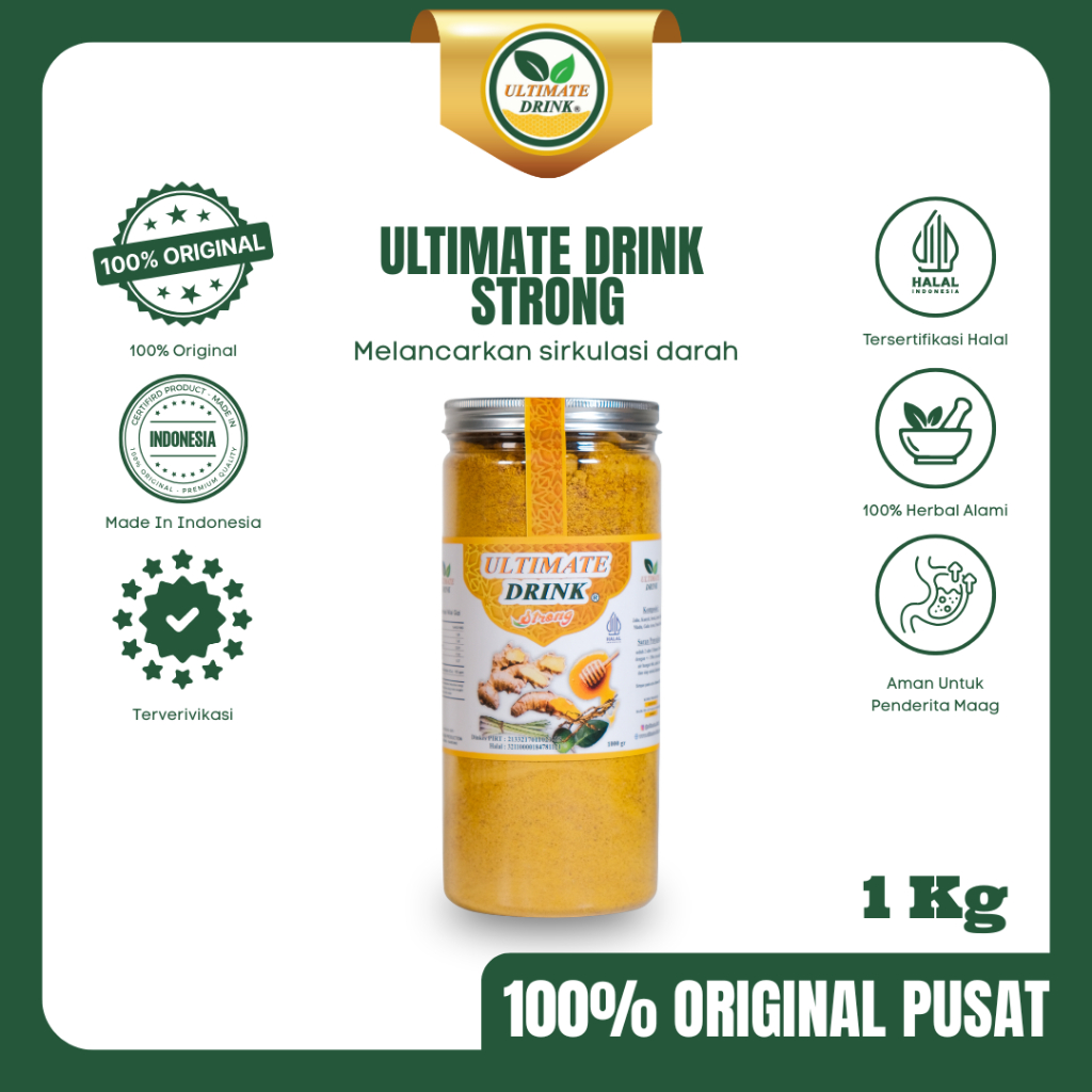 Ultimate Drink JSR Strong 1kg Minuman Herbal Rempah Jahe Kunyit Sereh Pasak Bumi  Promil