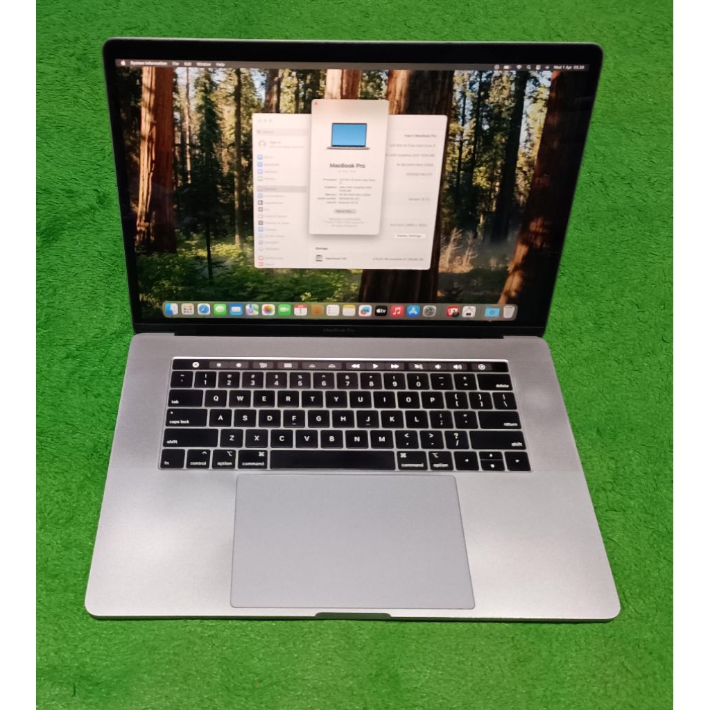Apple MacBook Pro 2019 15inch i7 16/512 Grey Touchbar Dual VGA Murah