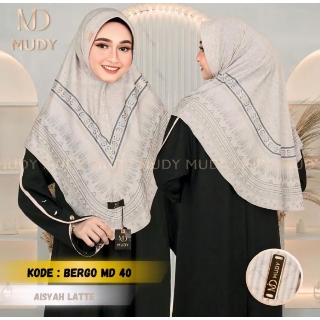 NEW | Bergo Printing MUDY | Jilbab Instan Printing | Hijab instan bergo | Hijab Bergo Printing | Jil