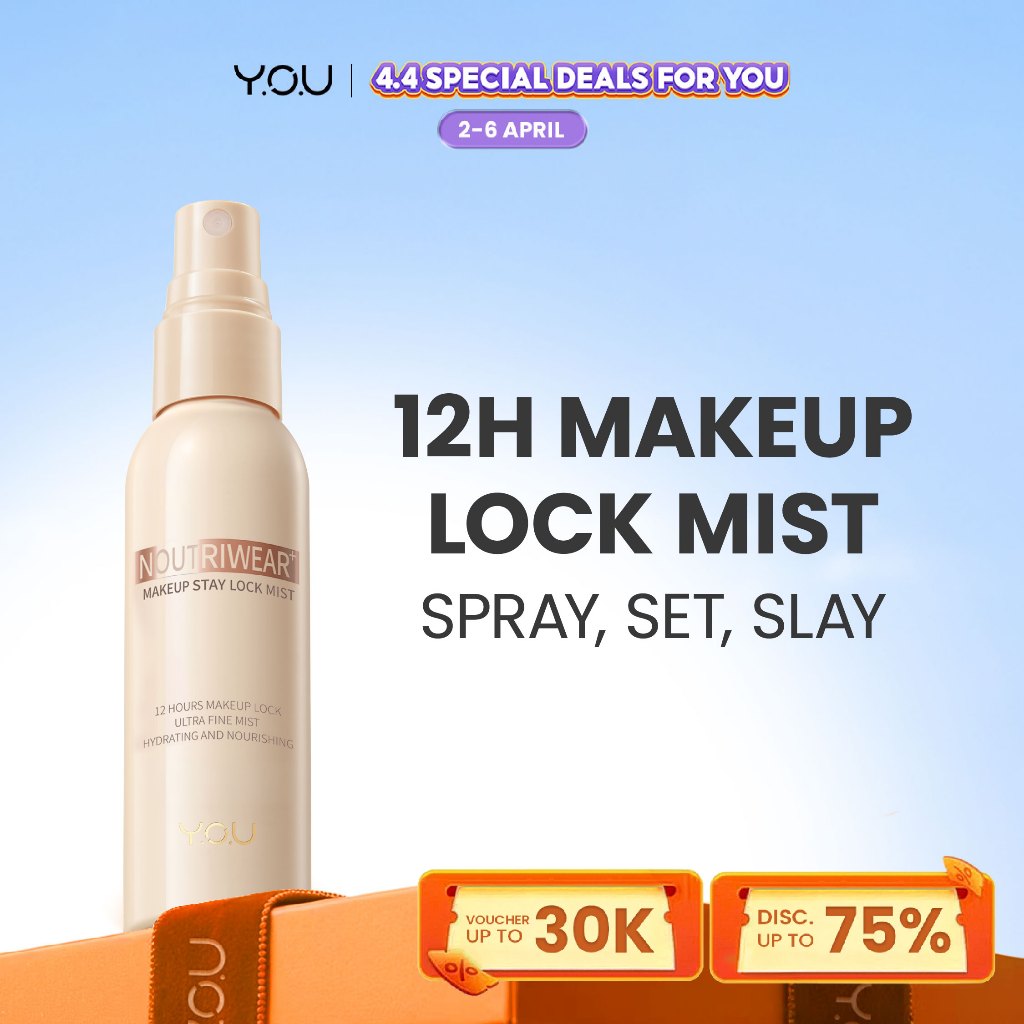 YOU NoutriWear+ Makeup Stay Lock Mist Setting Spray Oil Control Hydrating & Nourishing Tahan Lama Hi