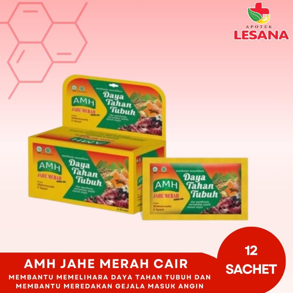 AMH Jahe Merah Herbal Cair 12 Sachet - Meredakan Gejala Masuk Angin