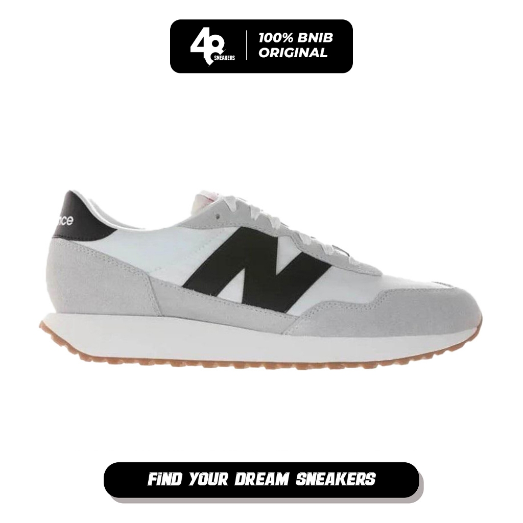 Sepatu Sneakers Pria  237 White Black (MS237CI) Original
