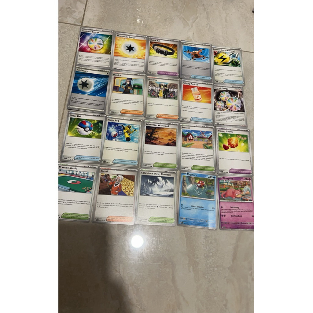 1 set kartu Paldea evolved pal en tcg pokemon total 25 kartu magikarp, slowpoke