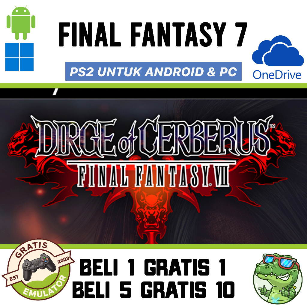 GAME PS2 FINAL FANTASY 7 BISA UNTUK ANDROID DAN PC ATAU LAPTOP FREE EMULATOR | BELI 1 GRATIS 1