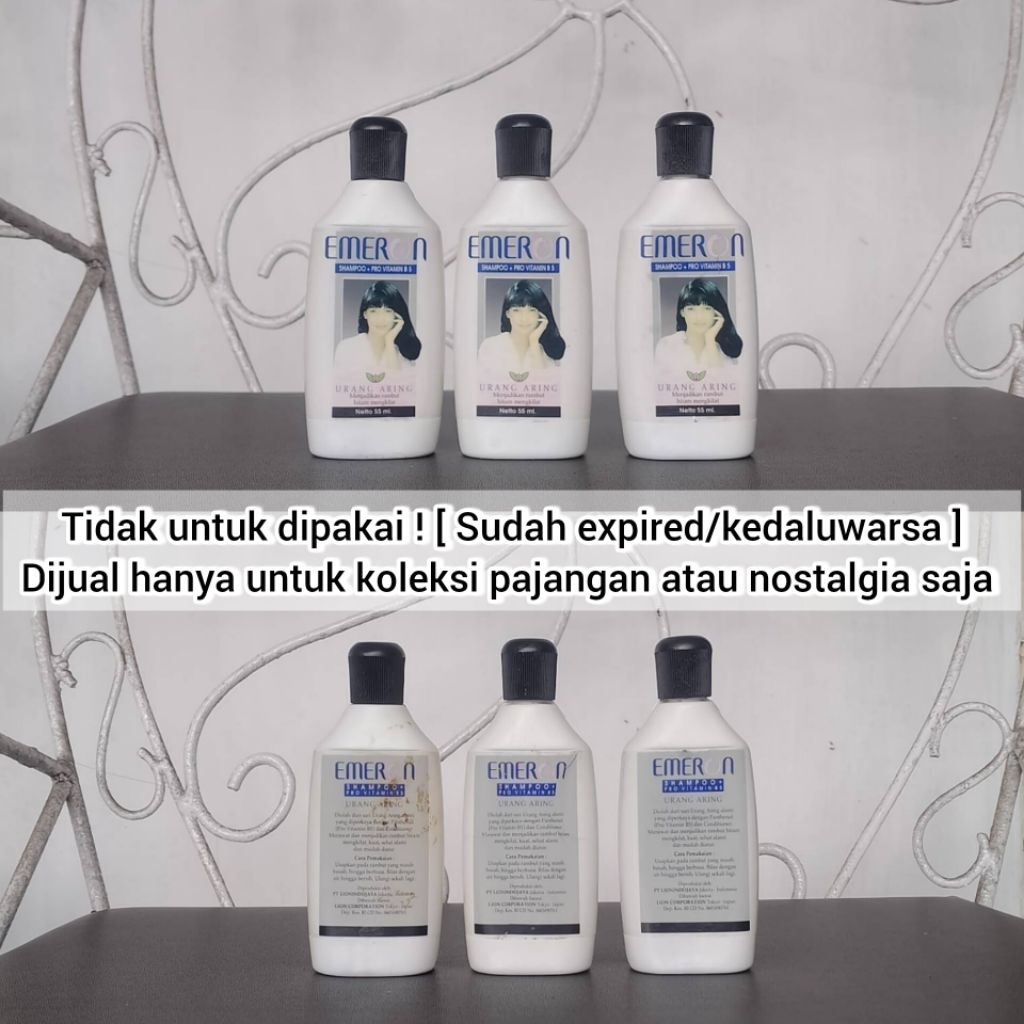 [ TIDAK UNTUK DIPAKAI ] KOLEKSI PRODUK JADUL SHAMPOO EMERON URANG ARING KEMASAN TAHUN 1997 HANYA UNT