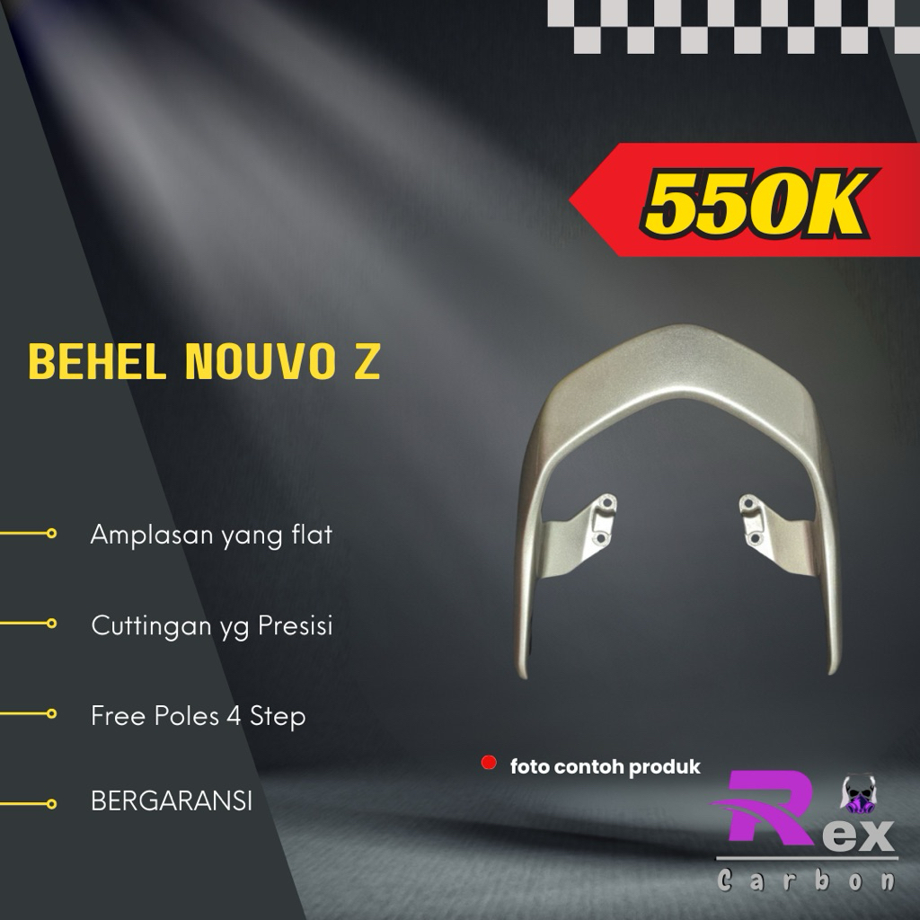 Behel Belakang Nouvo Z Carbon Kevlar Karbon Fiber