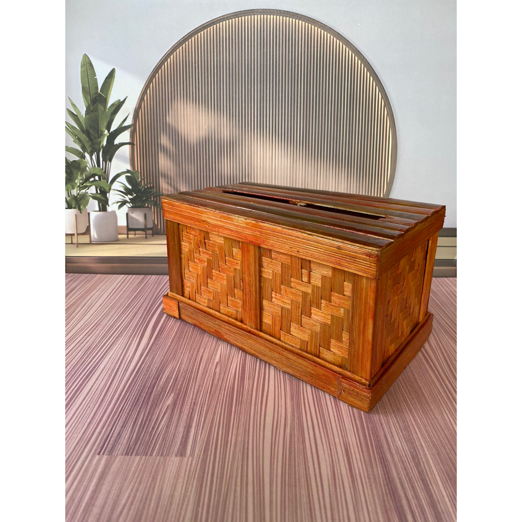 Kerajinan Tempat Tisu Bambu
