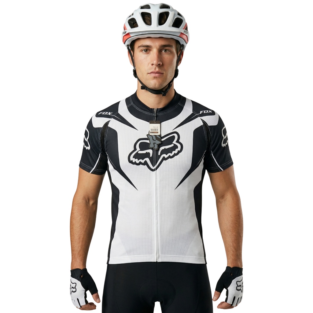 Fox Race White | Jersey Sepeda MTB / Jersey Sepeda Roadbike / Jersey Sepeda MTB Original