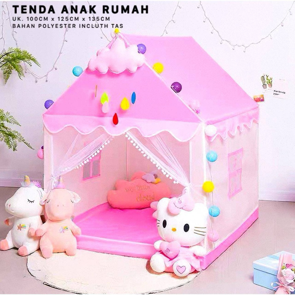 Mainan Tenda Anak Princess Model Rumah JUMBO - Mainan Tenda Castle Bentuk Rumah - New Princess Tenda