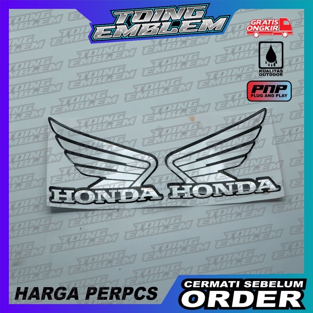 EMBLEM SAYAP HONDA/Emblem Garuda Honda/Emblem Sayap Honda Titanium
