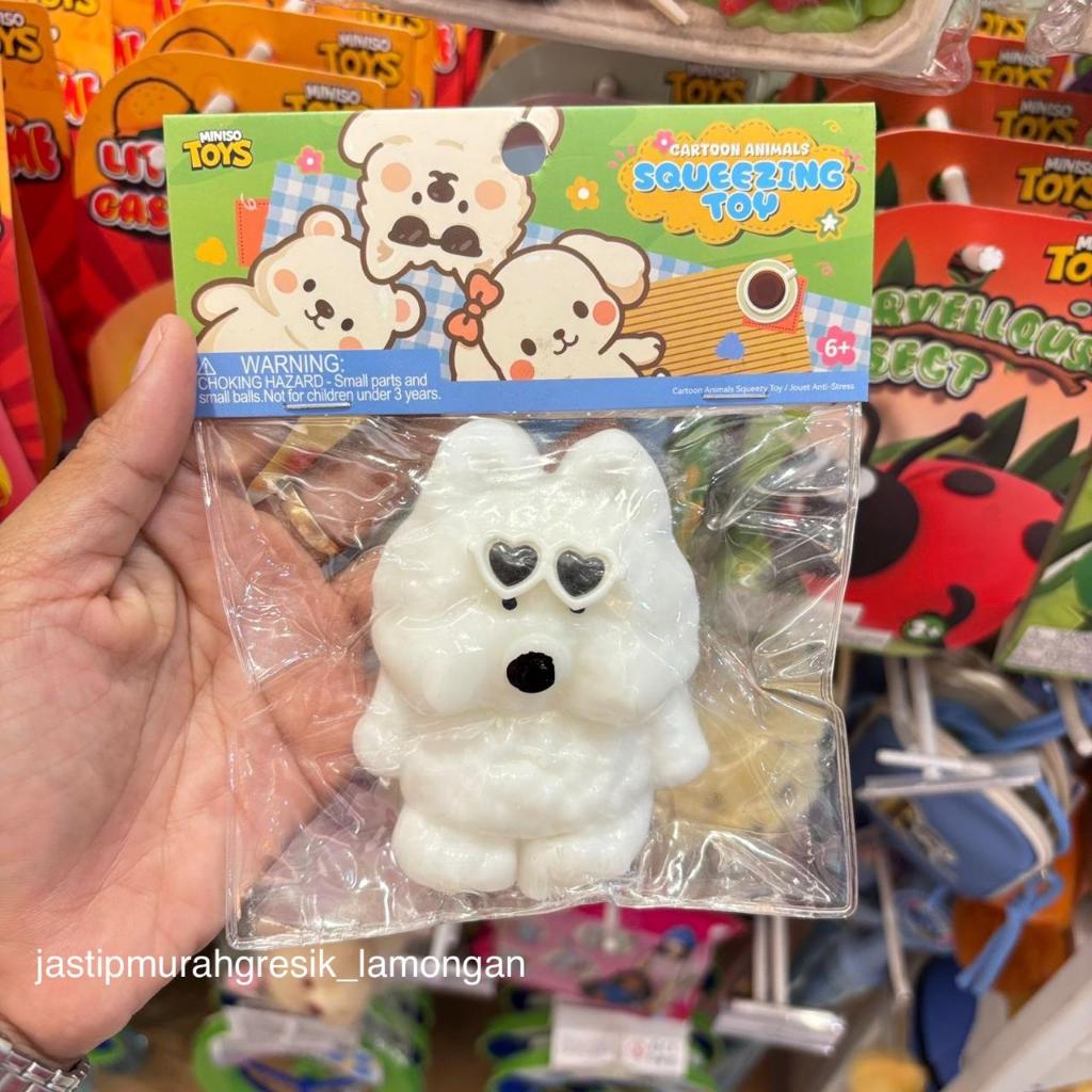 Mainan Squishy MINISO Cartoon Animals Squeezing Toy Anak Lucu Empuk | Miniso Toys