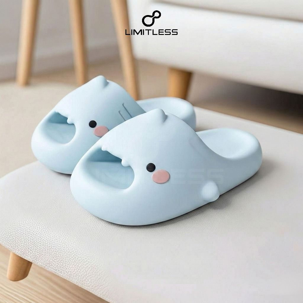 Sendal Slop Anak Perempuan LakI-Laki Hiu Gemoy Dewasa Lucu Sandal Anak Slop Kids Nyaman Ikan Baby Sh