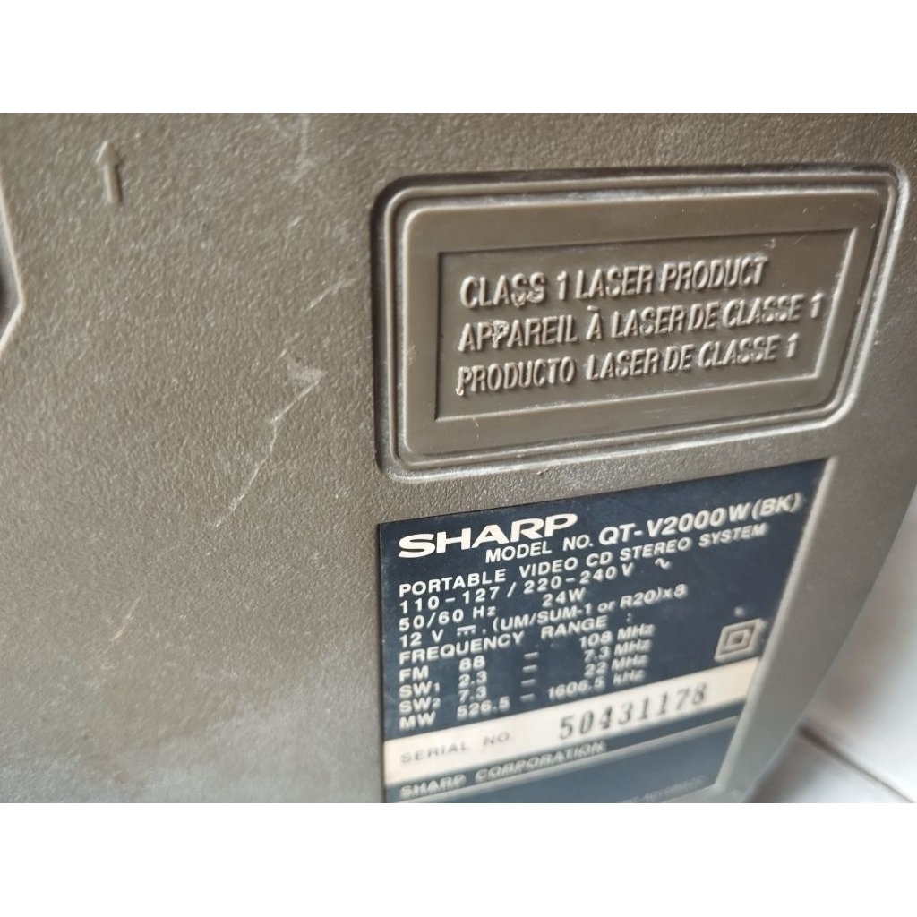 TAPE COMPO MERK SHARP QT -V2000