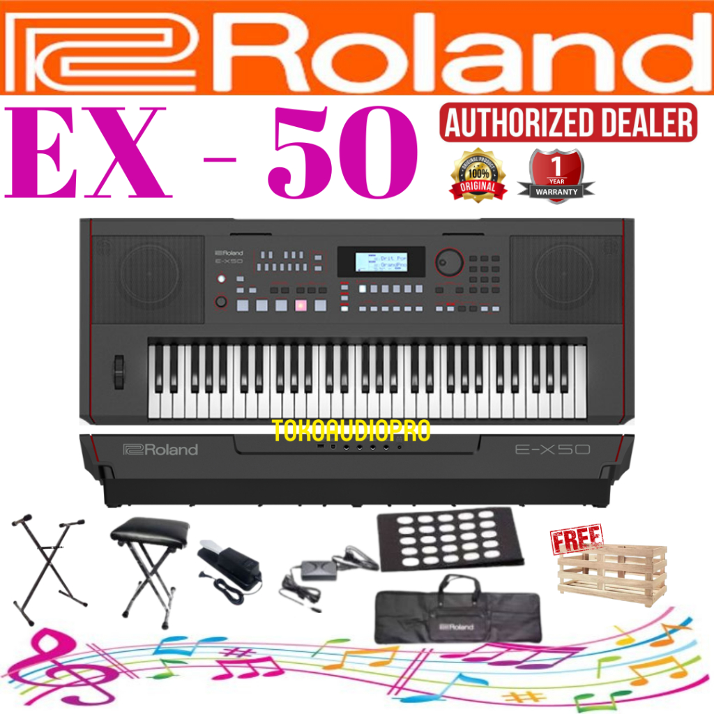 Keyboard Roland EX50 Arranger Keyboard Roland Ex-50 Paket Roland E-x50