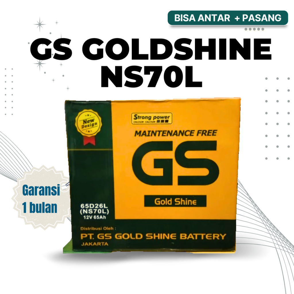 Aki Mobil Honda Accord Maestro NS70L | GS GoldShine Accu Kering