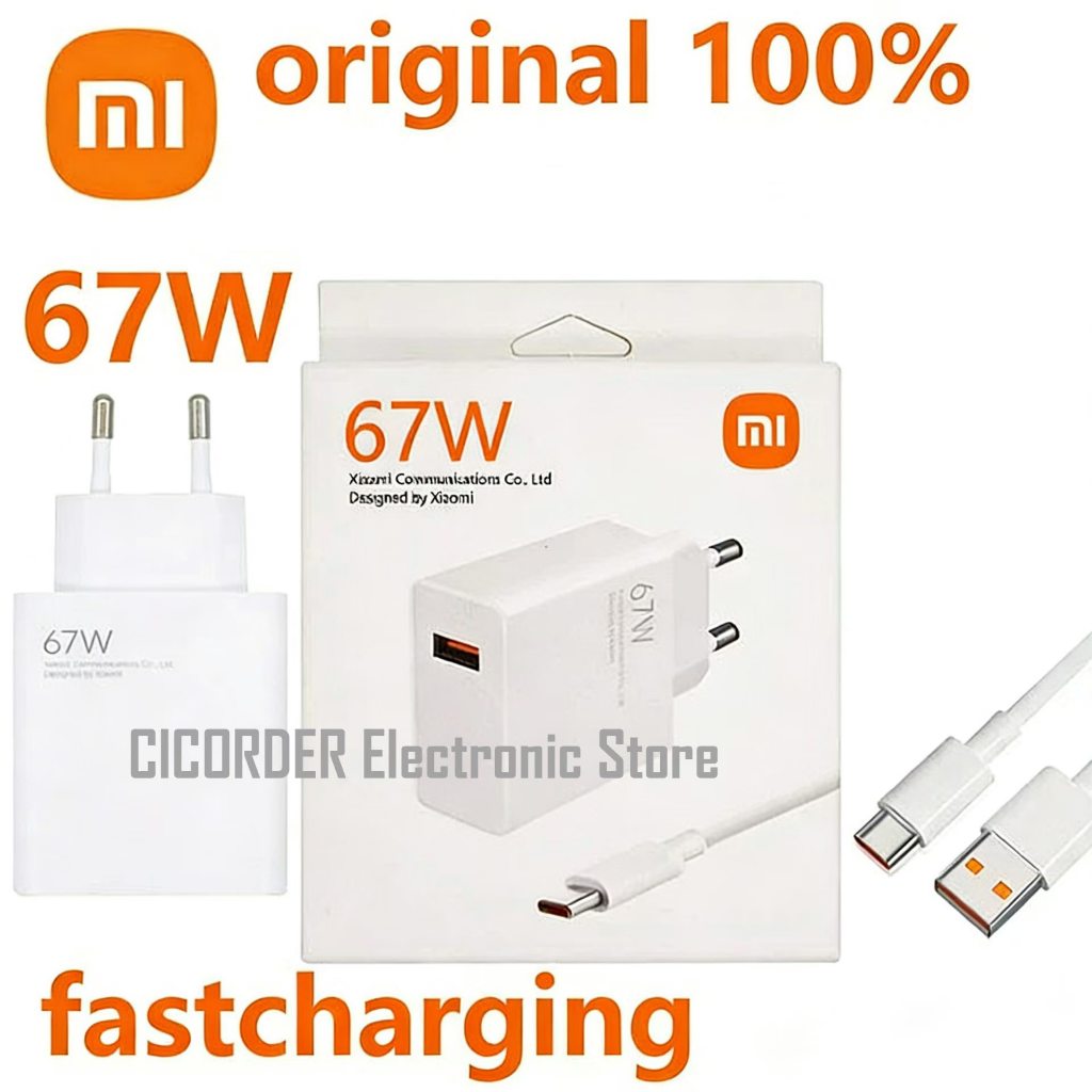 COD FAST Charger Xiaomi Original 100% Fastcharging TYPE c Charger Xiaomi Original 67Watt/55Watt/33Wa