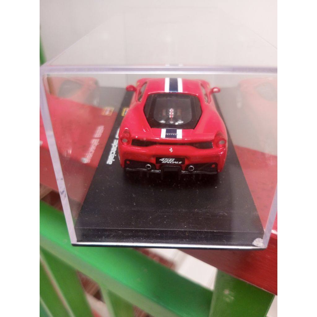 Burago Diecast Miniatur Mobil 458 Speciale Merah Bahan Besi 1:43 Murah Model Ferrari 458 Speciale