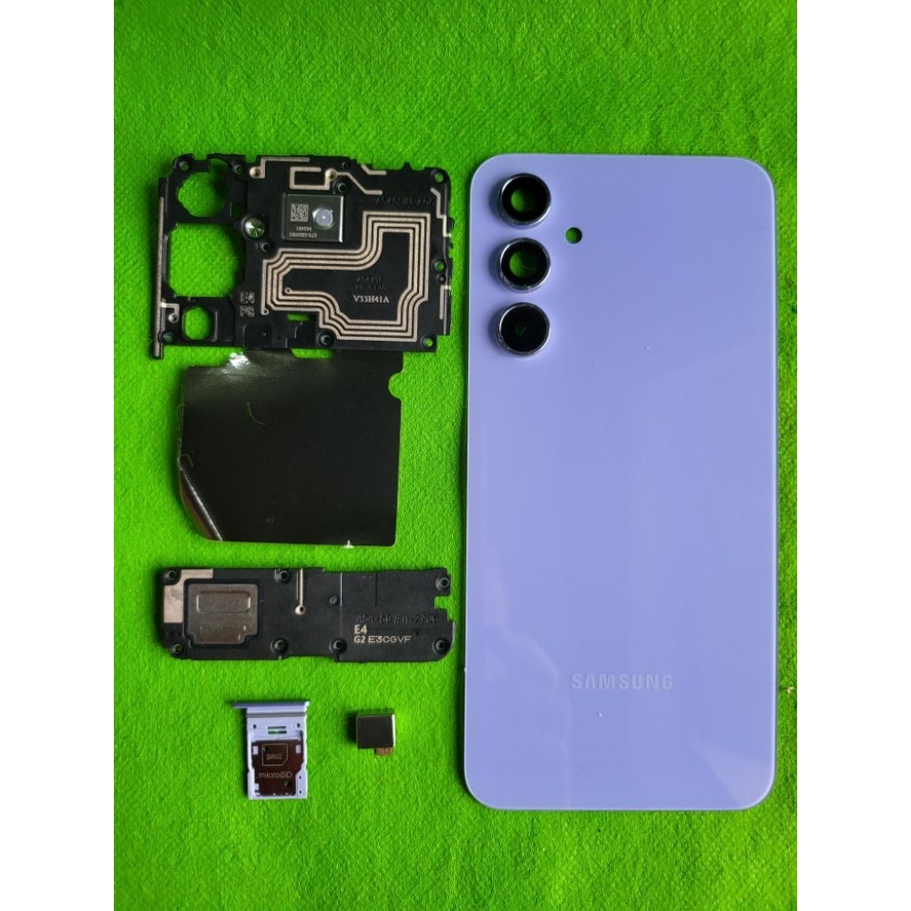 backdoor sett lensa kamera tutup mesin simtray getar samsung a54 5g ori copotan