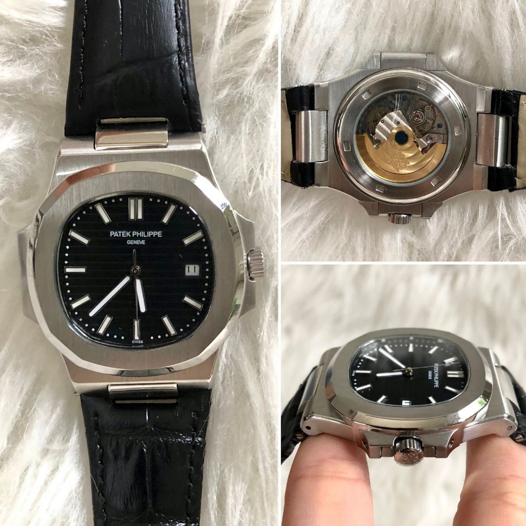 Jam Tangan Pria Patek Philippe Nautilus Leather Japan