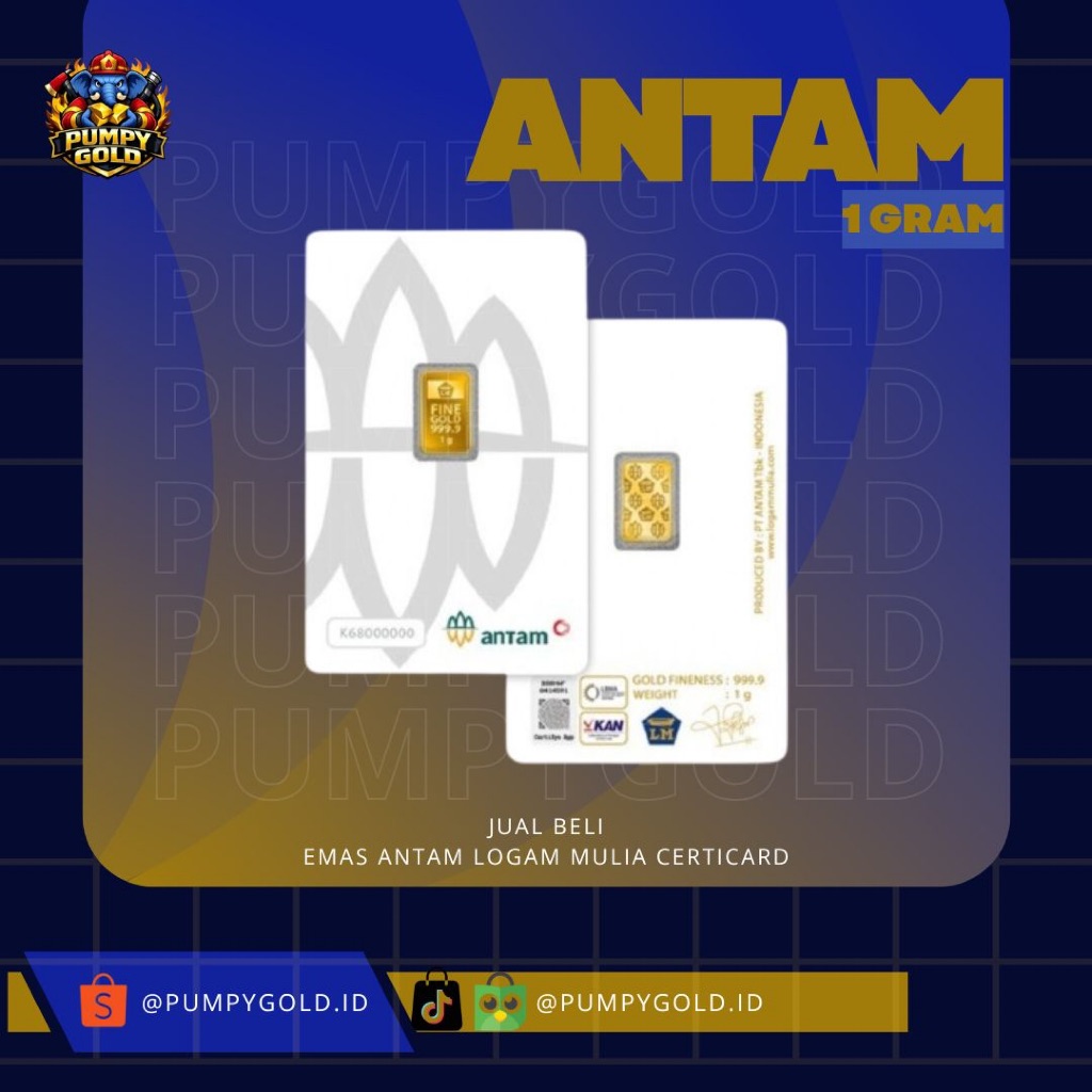 ANTAM LOGAM MULIA EMAS 1GR 2GR 3GR 5GR GRAM ANTAM EMAS TERBARU 24 KARAT BATANG