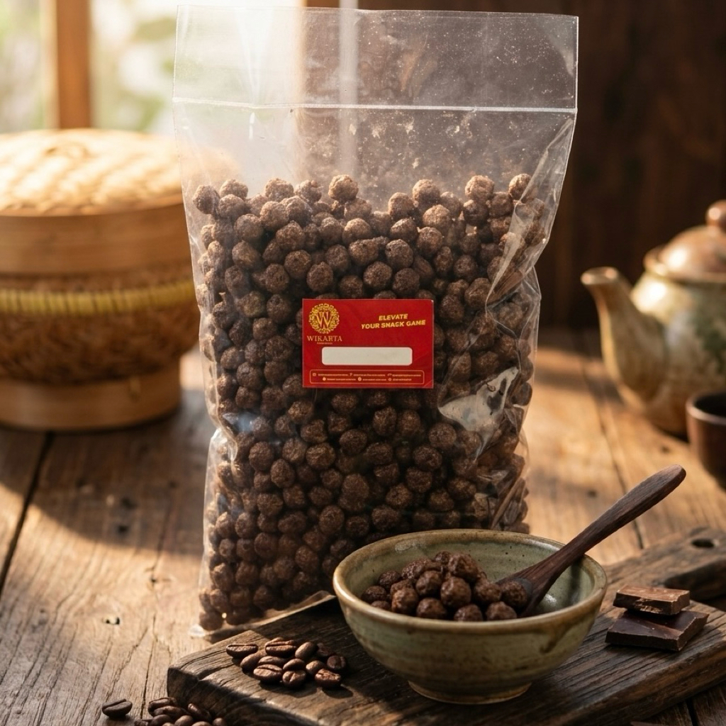 CIKO BALL / SNACK CHIKI BALLS CHIKO BALL rasa coklat manis kiloan 250gram chiko ball mini snack cami