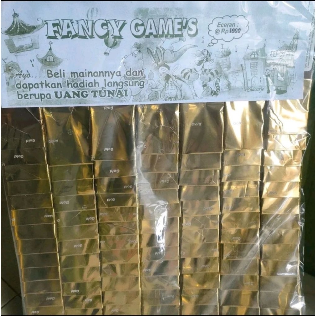 Mainan Berhadiah Uang Tunai FANCY GAME'S isi 100 Biji Cabutan
