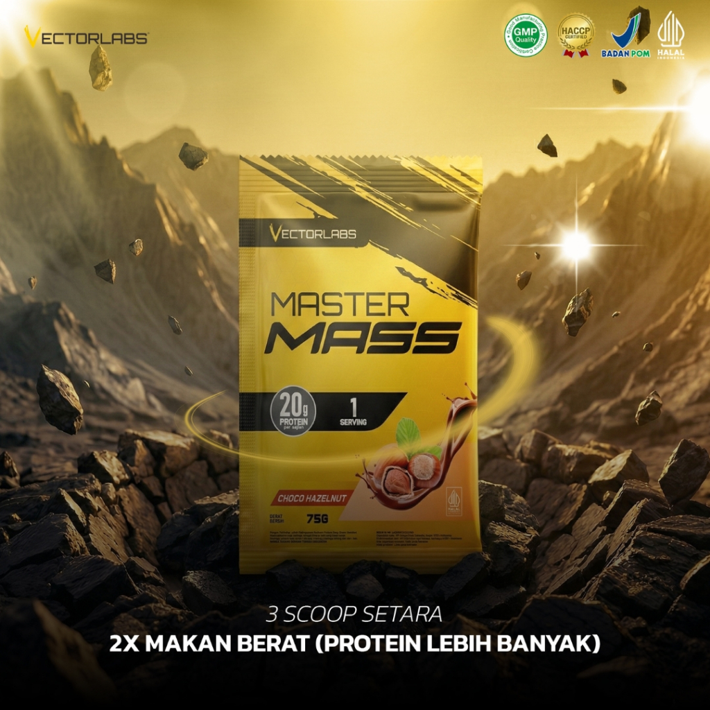[NEW PACKAGING] VECTORLABS Master Mass Sachet - Weight Gainer - Susu Protein