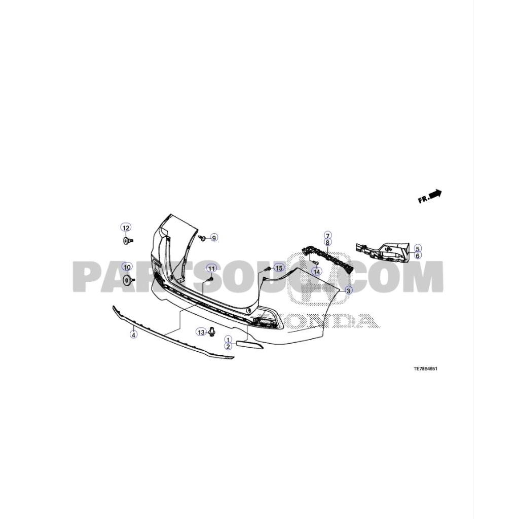 bumper belakang Honda Mobilio 2014-2020 original