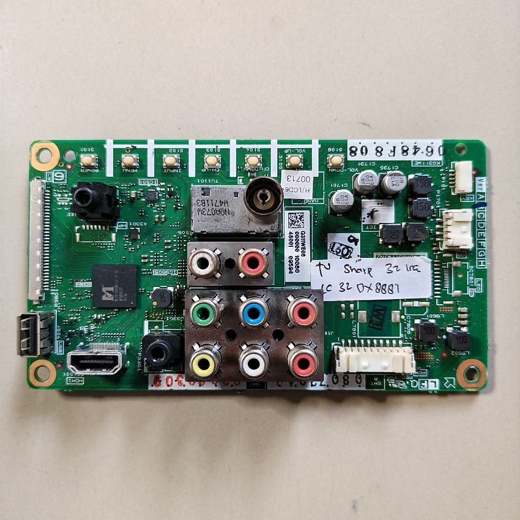 Mesin Motherboard MB TV LCD  LED Sharp 32 Inch tipe LC-32DX888I Cabutan Normal tested mesin mulus si