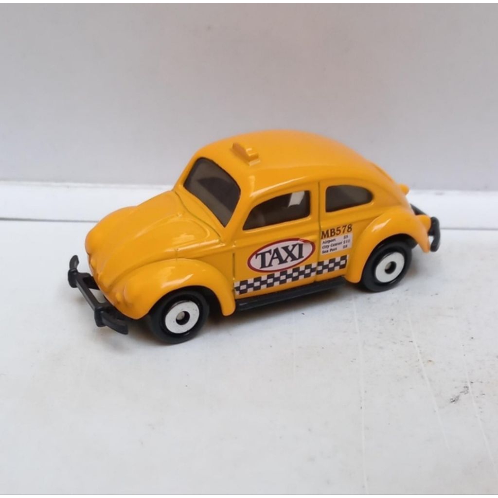 matchbox volkswagen beetle taxi kuning treasure inside loose diecast (t)