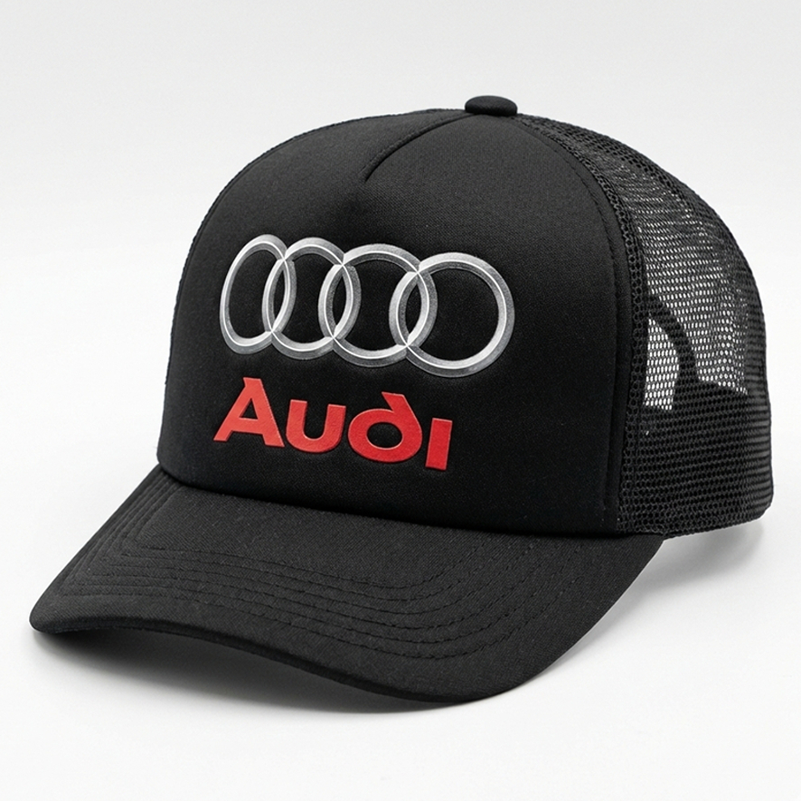 Topi Trucker Sablon AUDI Dewasa Unisex - Topi Jaring bisa custom logo Satuan