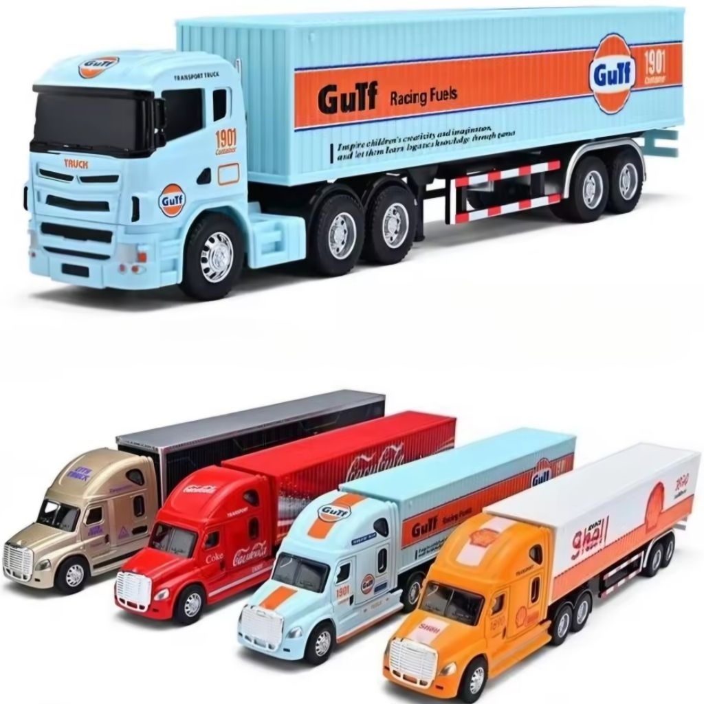 Diecast Truck Kontainer Box Miniatur Diecast Truk Container Tengki