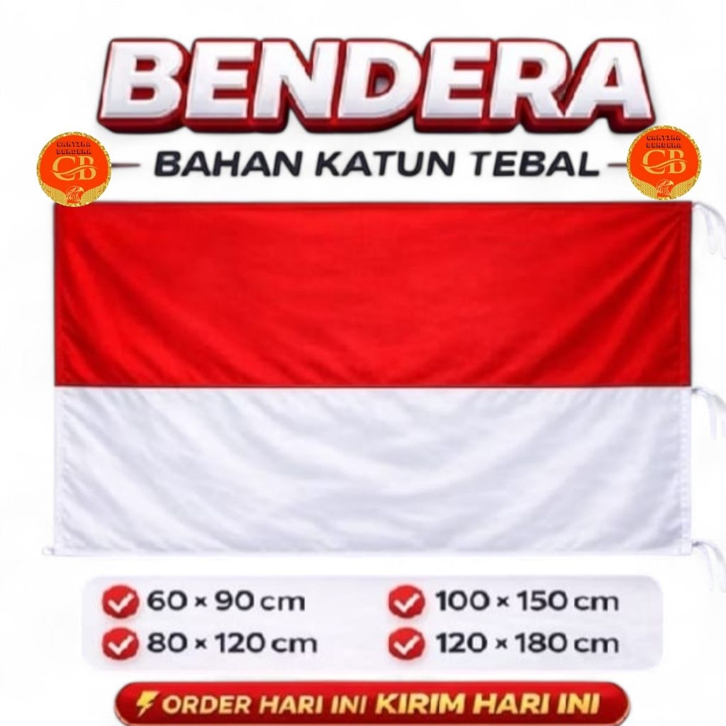 bendera merah putih kain katun