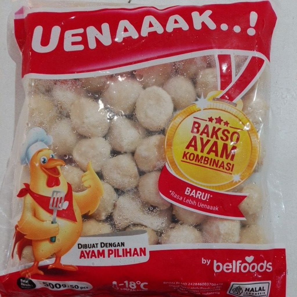 Bakso Ayam Belfoods 500g Isi 50 Tanpa Pengawet