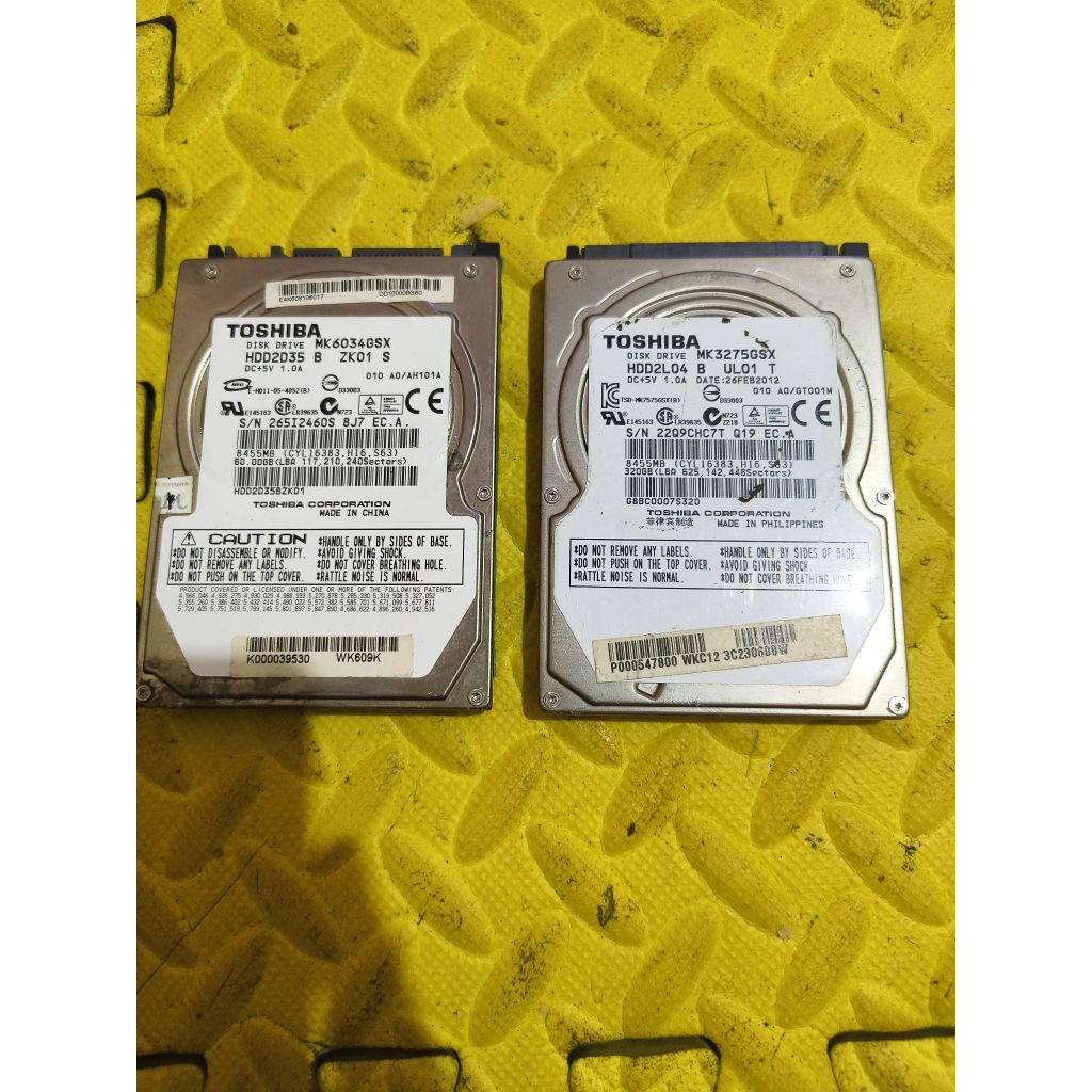 HARDISK TOSHIBA 320GB +60GB COPOTAN LAPTOP MINUS