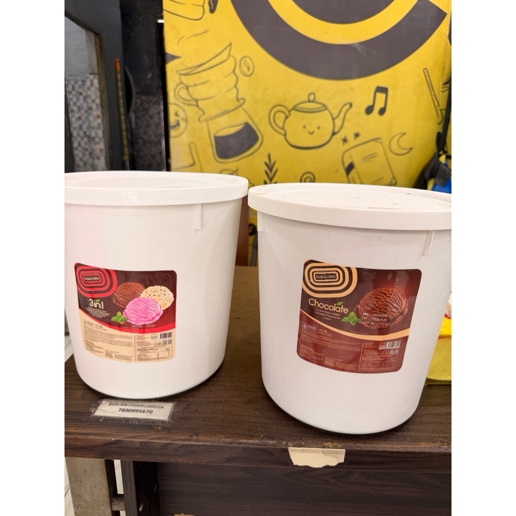 ES KRIM PAIL AICE / HALOCOCO ICE CREAM 8 LITER