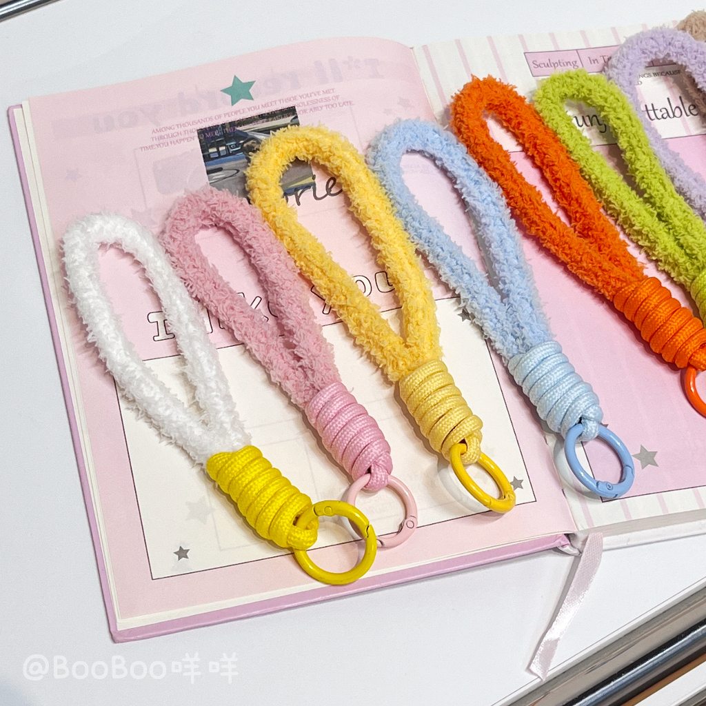 tali gantungan hp bulu | strap hp | gantungan tas girl gift lucu 0003