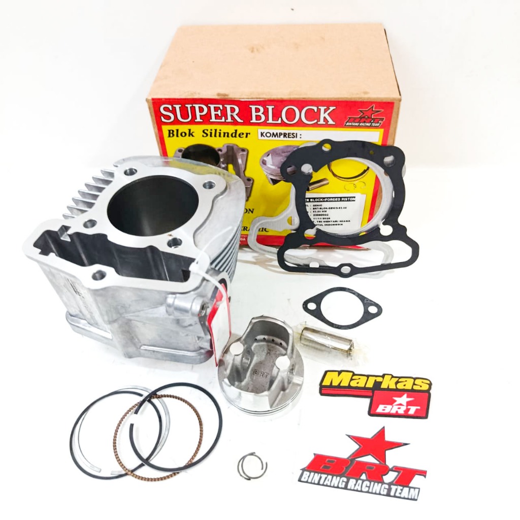 SILINDER Blok BRT Genio Beat 2020 139cc CAST IRON FORGED PISTON 53MM