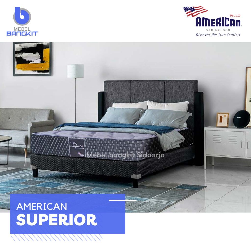 American Superior Matras/Set (90/100/120/160/180/200) Springbed American pillo 26cm Kasur