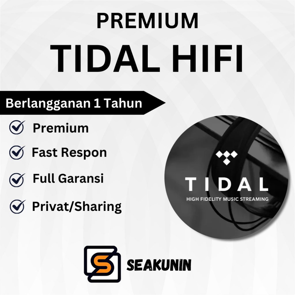 Tidal Hifi Plus Master Premium 1 Bulan Bergaransi (Private Akun)